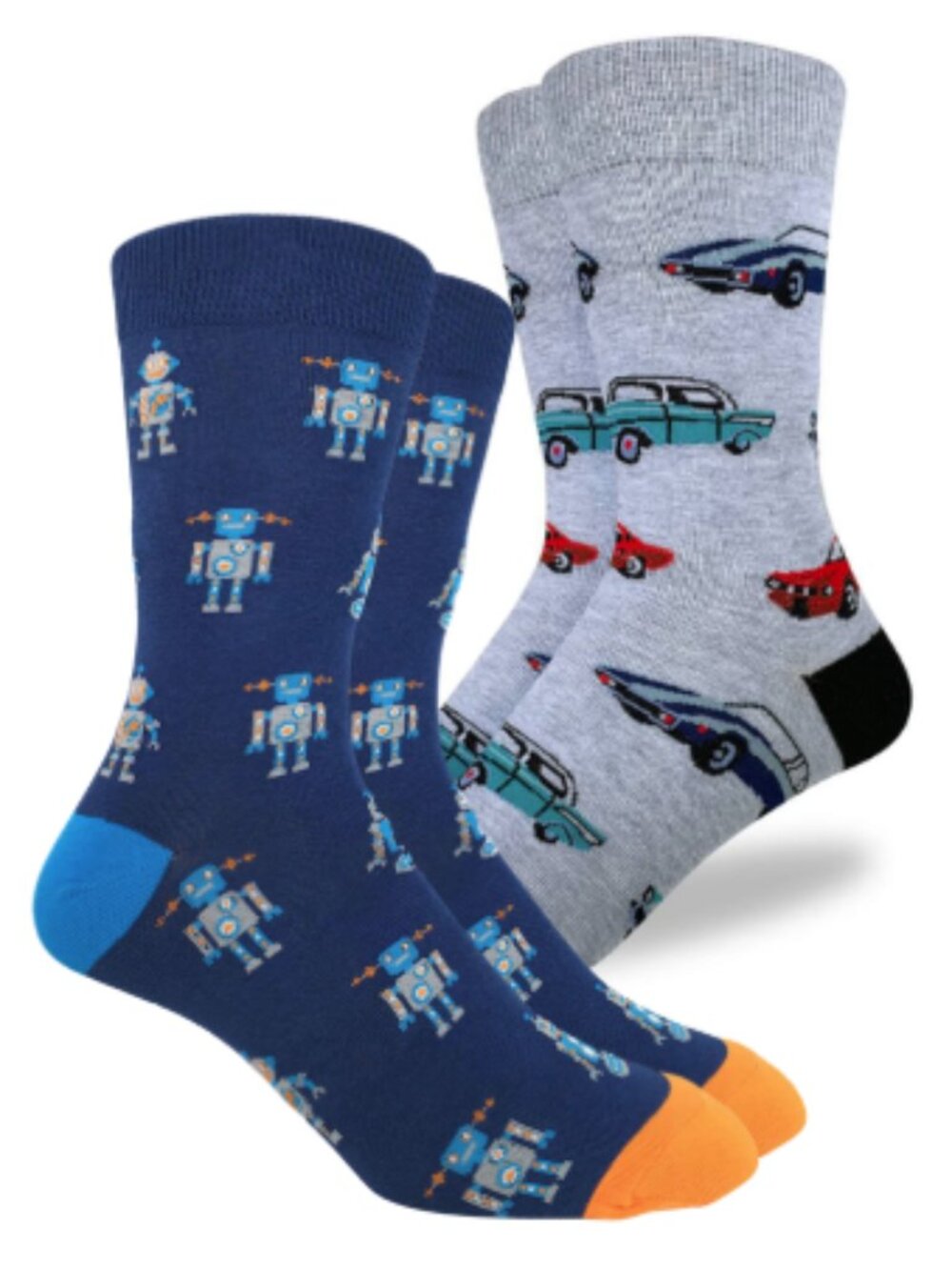 Men's Good Luck Sock Crew Socks | Robots Socks | NWT